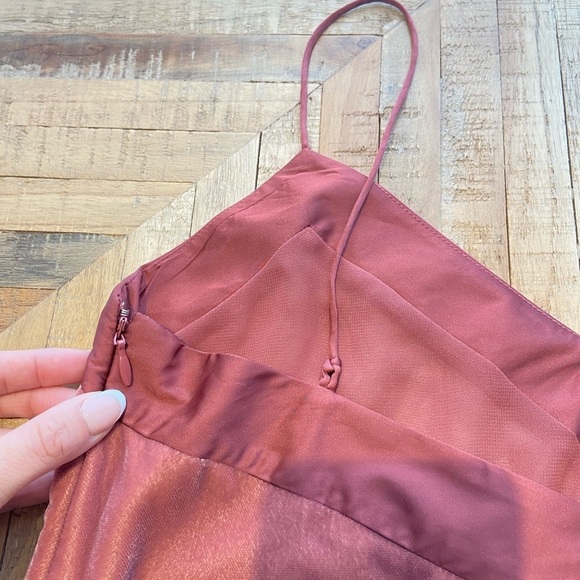 Club Monaco Old Rose Velvet Combo Cami Shirtless Top - Picture 6 of 8